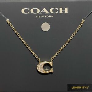 Coach Gold C Pendant Necklace